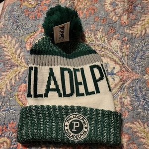PHILADELPHIA HAT Pom Cuffed Knit Hat